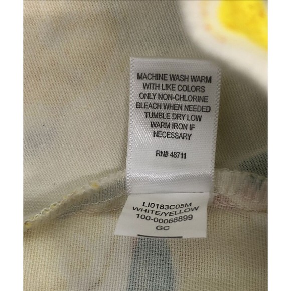 NWT Ophelia Roe Lemon Print Denim Skirt w/ Pockets Tie Belt Size 4 - Picture 5 of 5